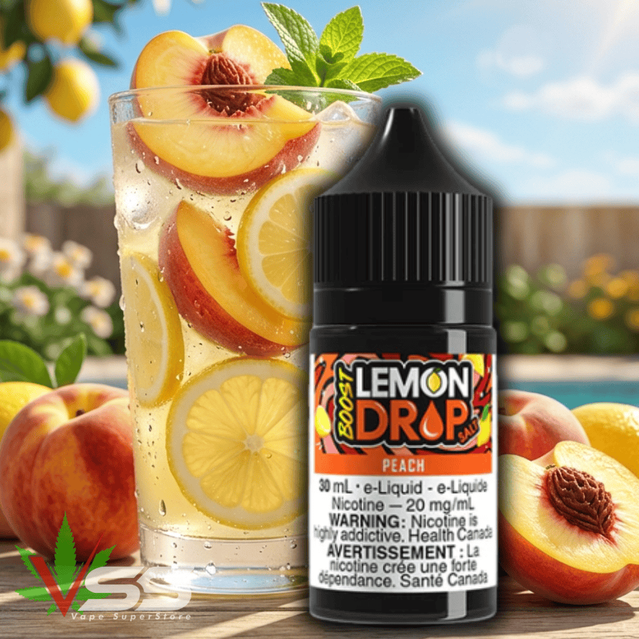Lemon Drop Boost Salt - Peach Winkler Vape SuperStore and Bong Shop Manitoba Canada