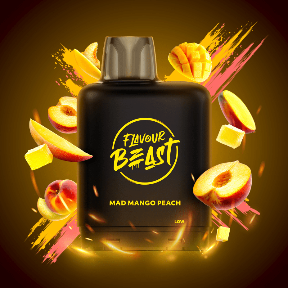 Level X Boost Flavour Beast 25k Pod-Mad Mango Peach 15000 Puffs / 20mg Winkler Vape SuperStore and Bong Shop Manitoba Canada