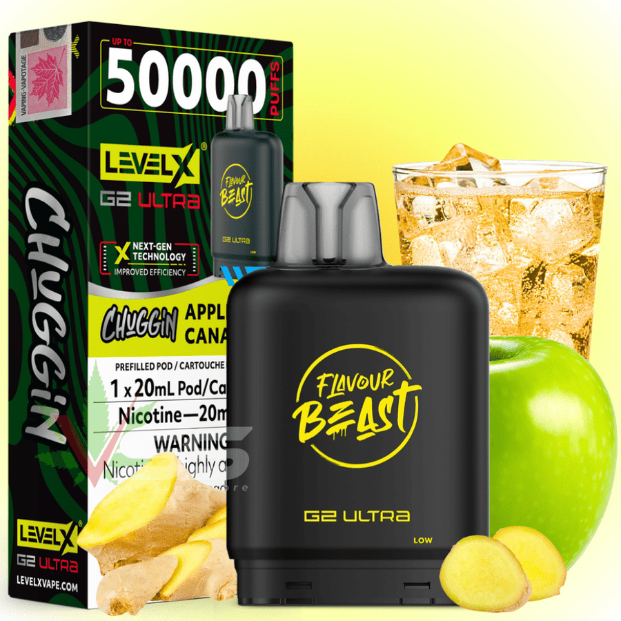 Level X G2 Ultra Flavour Beast Pod 50k-Chuggin' Apple Canada D Iced 50000 / 20mg Winkler Vape SuperStore and Bong Shop Manitoba Canada