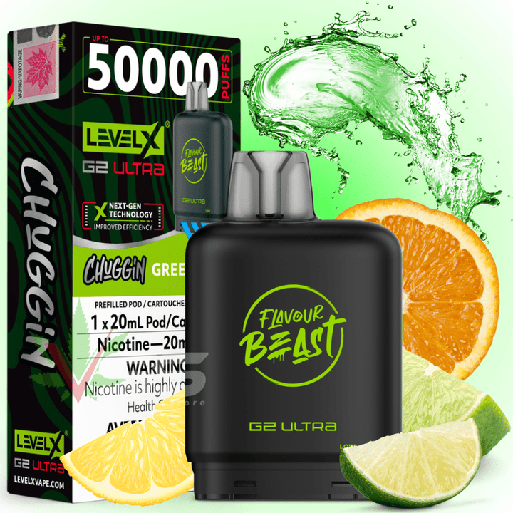 Level X G2 Ultra Flavour Beast Pod 50k-Chuggin' Green Dew Iced 50000 / 20mg Winkler Vape SuperStore and Bong Shop Manitoba Canada