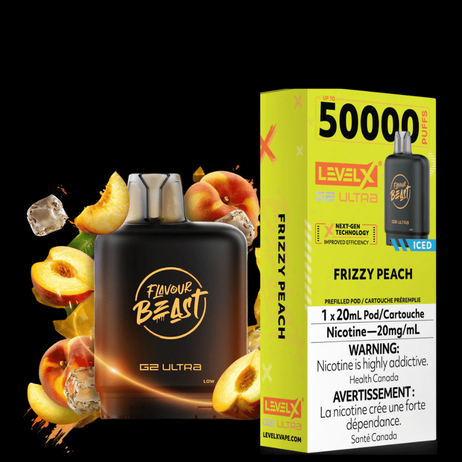 Level X G2 Ultra Flavour Beast Pod 50k-Frizzy Peach Iced 50000 Puffs / 20mg Winkler Vape SuperStore and Bong Shop Manitoba Canada