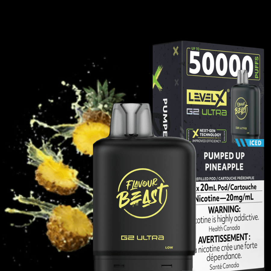 Level X G2 Ultra Flavour Beast Pod 50k-Pumped Up Pineapple Iced Winkler Vape SuperStore and Bong Shop Manitoba Canada
