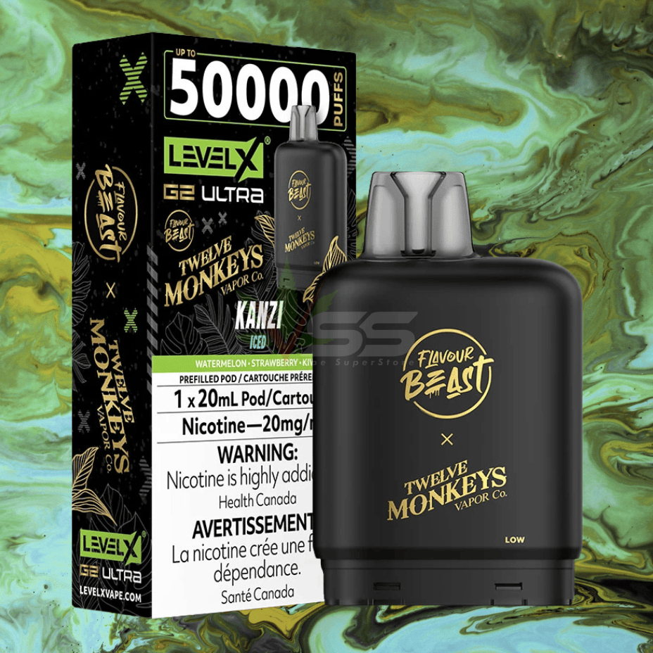 Level X G2 Ultra x 12 Monkeys - Kanzi 20mg / 50000 Winkler Vape SuperStore and Bong Shop Manitoba Canada
