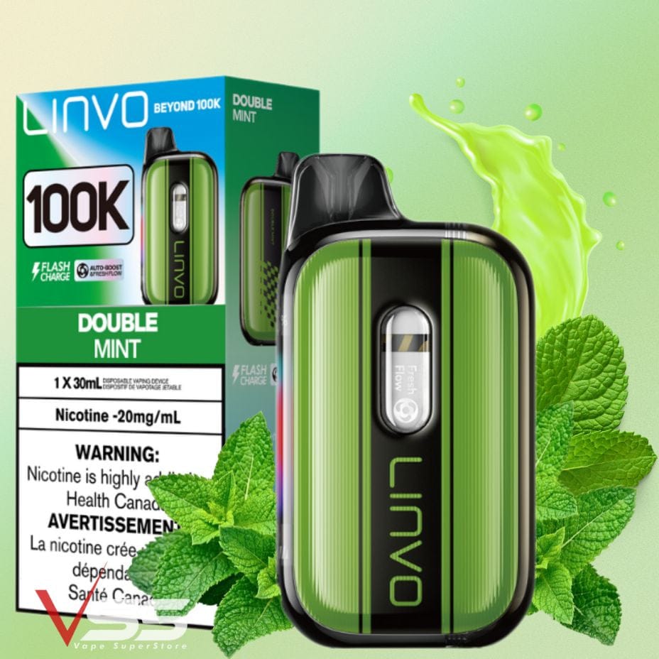 Linvo Beyond 100K Disposable Vape - Double Mint Winkler Vape SuperStore and Bong Shop Manitoba Canada
