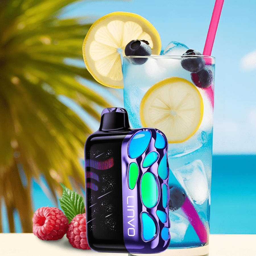 Linvo Rave 60k Disposable Vape-Blueberry Raspberry Lemon Winkler Vape SuperStore and Bong Shop Manitoba Canada