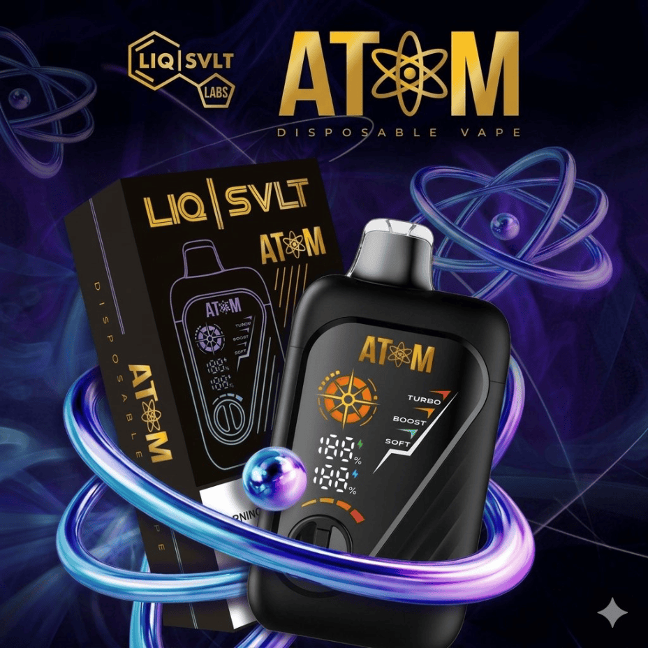 LIQ SVLT Atom 100K Disposable Vape-White GB Ice Winkler Vape SuperStore and Bong Shop Manitoba Canada