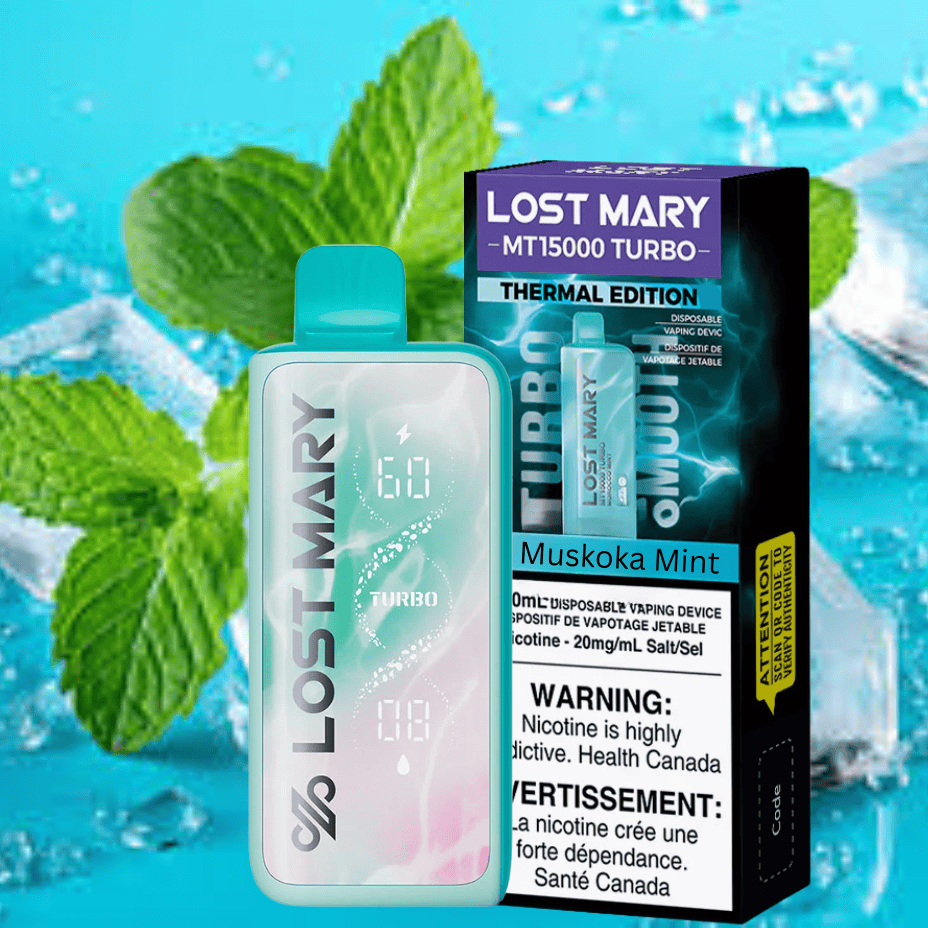 Lost Mary MT50K Turbo Disposable Vape-Muskoka Mint Winkler Vape SuperStore and Bong Shop Manitoba Canada