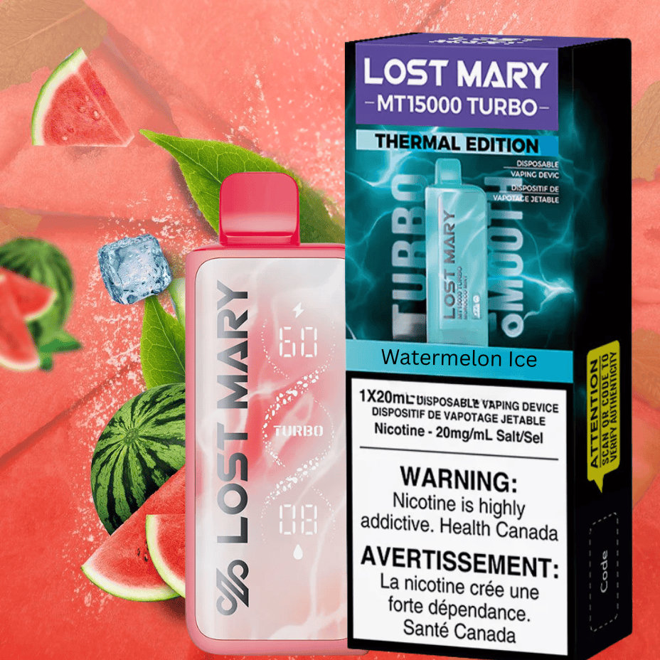 Lost Mary MT50K Turbo Disposable Vape-Watermelon Freeze Winkler Vape SuperStore and Bong Shop Manitoba Canada