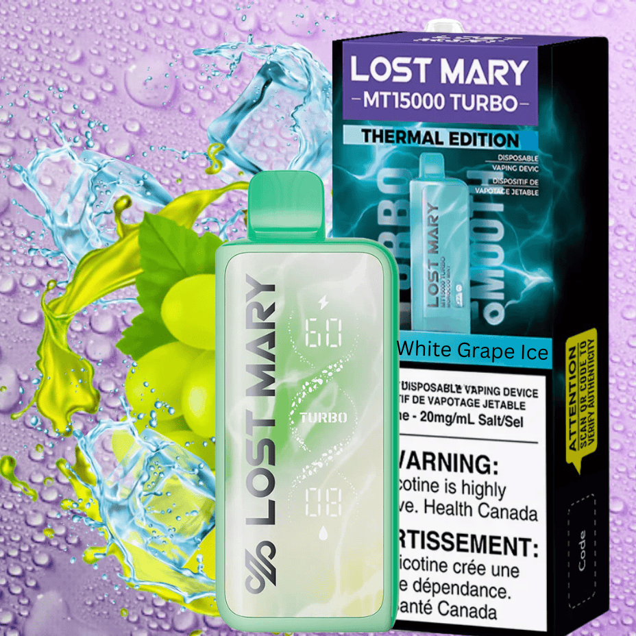 Lost Mary MT50K Turbo Disposable Vape-White Grape Ice Winkler Vape SuperStore and Bong Shop Manitoba Canada