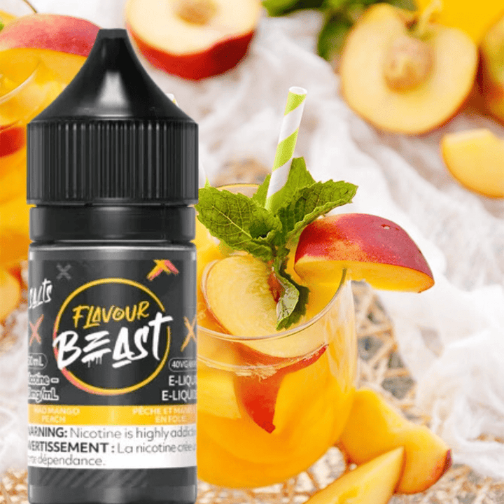 Mad Mango Peach Salts by Flavour Beast E-Liquid Winkler Vape SuperStore and Bong Shop Manitoba Canada