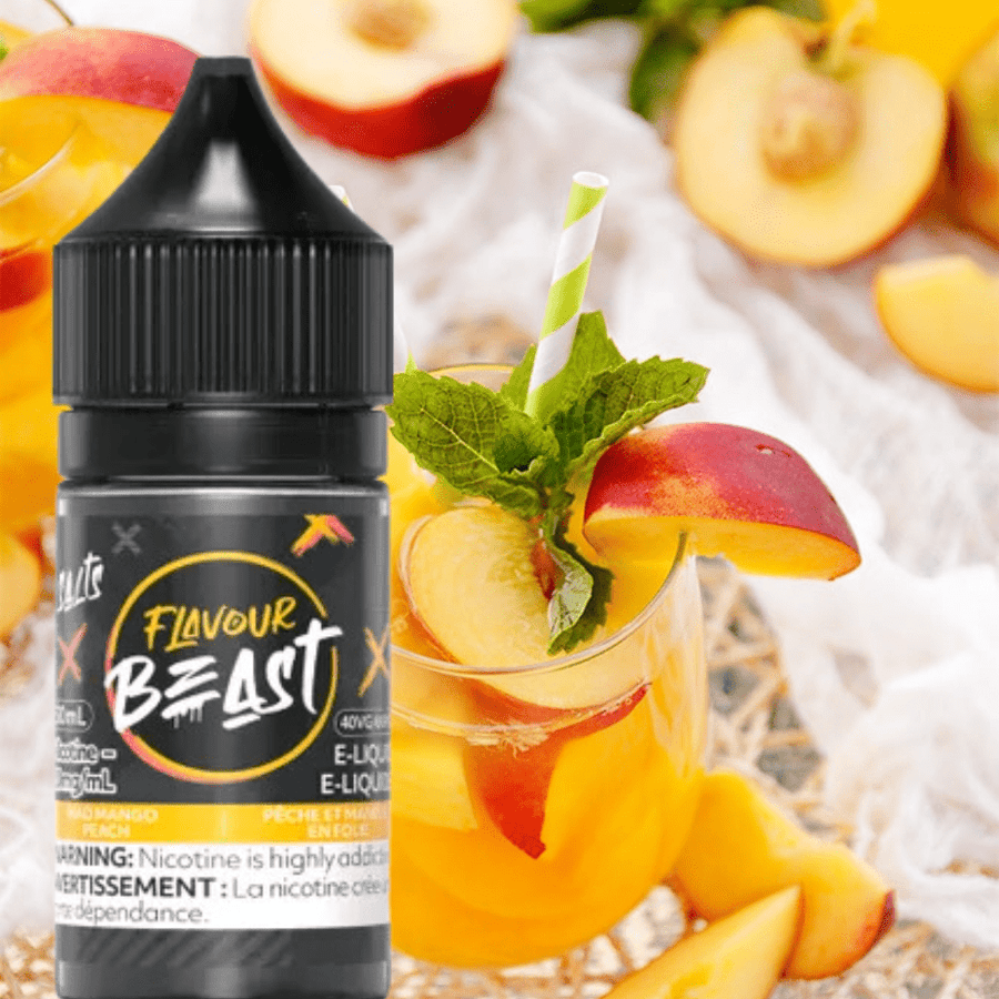 Mad Mango Peach Salts by Flavour Beast E-Liquid Winkler Vape SuperStore and Bong Shop Manitoba Canada