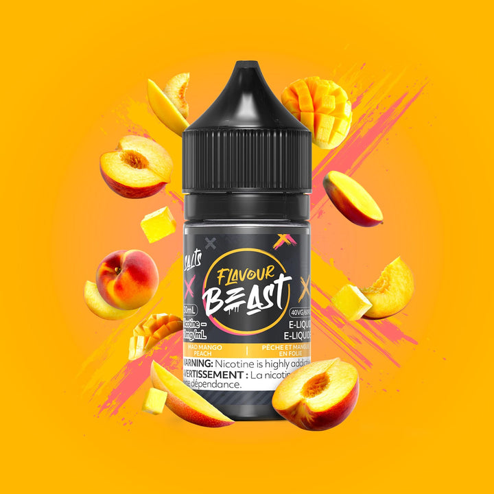 Mad Mango Peach Salts by Flavour Beast E-Liquid Winkler Vape SuperStore and Bong Shop Manitoba Canada