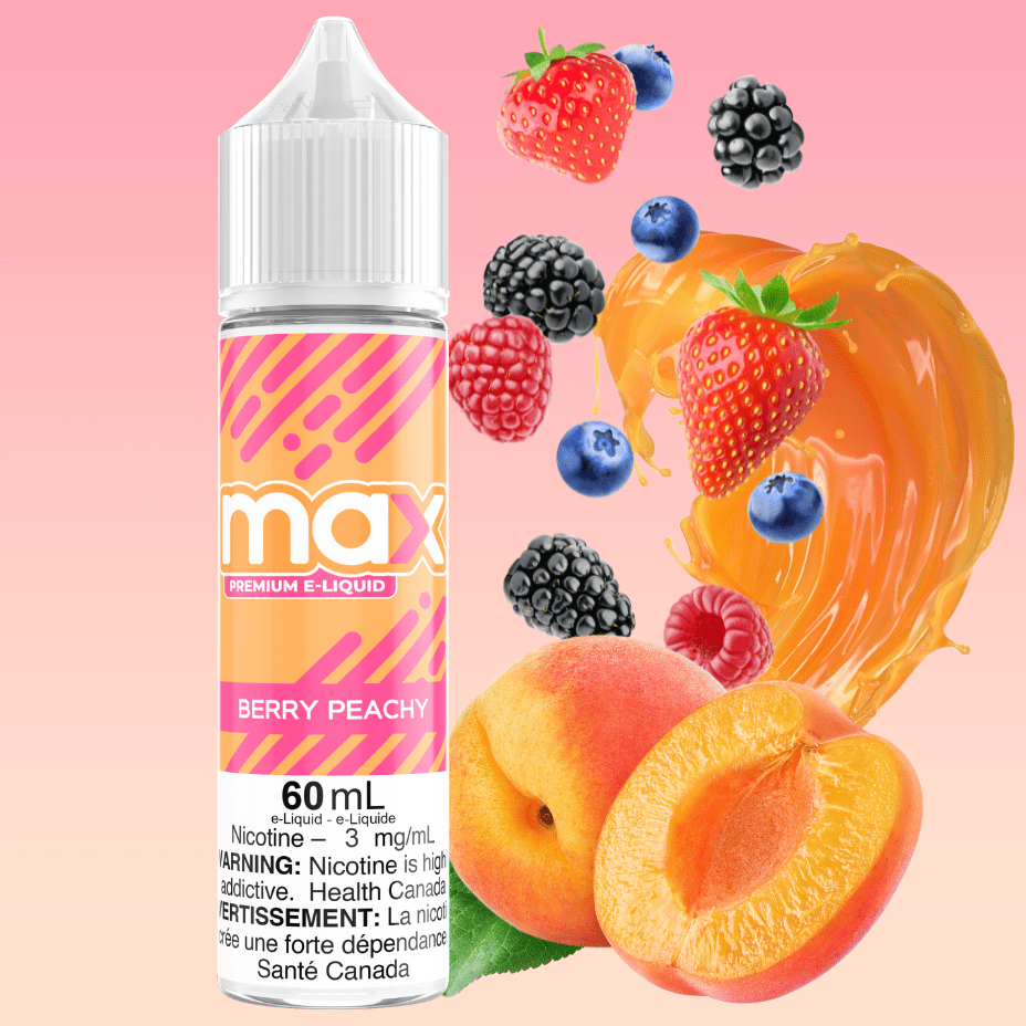 Max E-Liquid - Berry Peachy Winkler Vape SuperStore and Bong Shop Manitoba Canada