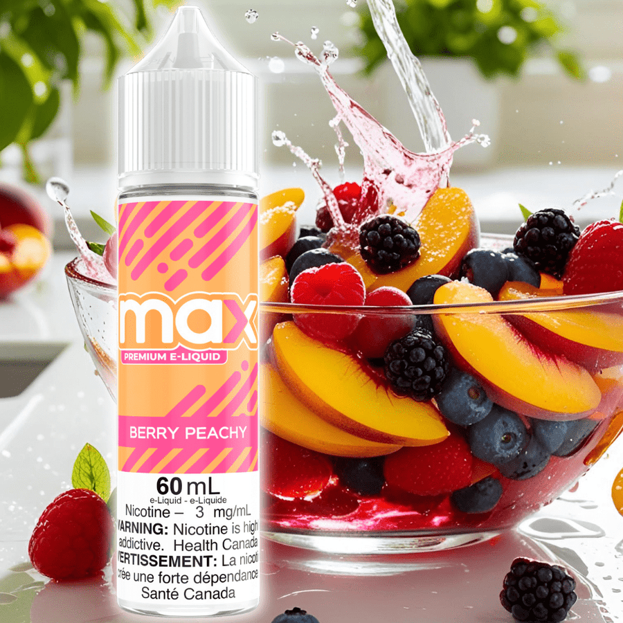 Max E-Liquid - Berry Peachy Winkler Vape SuperStore and Bong Shop Manitoba Canada