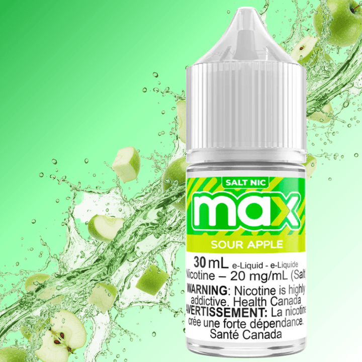 Max E-Liquid - Sour Apple Salt 30mL / 12mg Winkler Vape SuperStore and Bong Shop Manitoba Canada