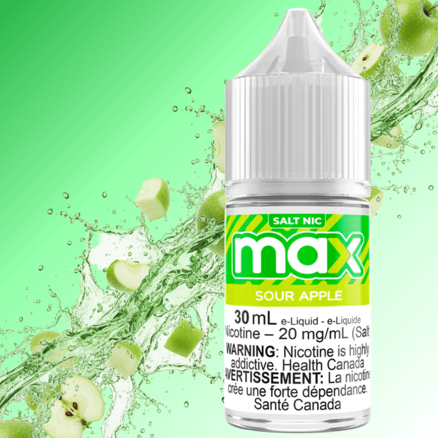 Max E-Liquid - Sour Apple Salt 30mL / 12mg Winkler Vape SuperStore and Bong Shop Manitoba Canada
