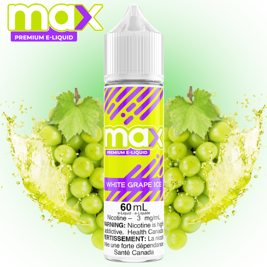 Max E-Liquid - White Grape Ice Airdrie Vape SuperStore and Bong Shop Alberta Canada