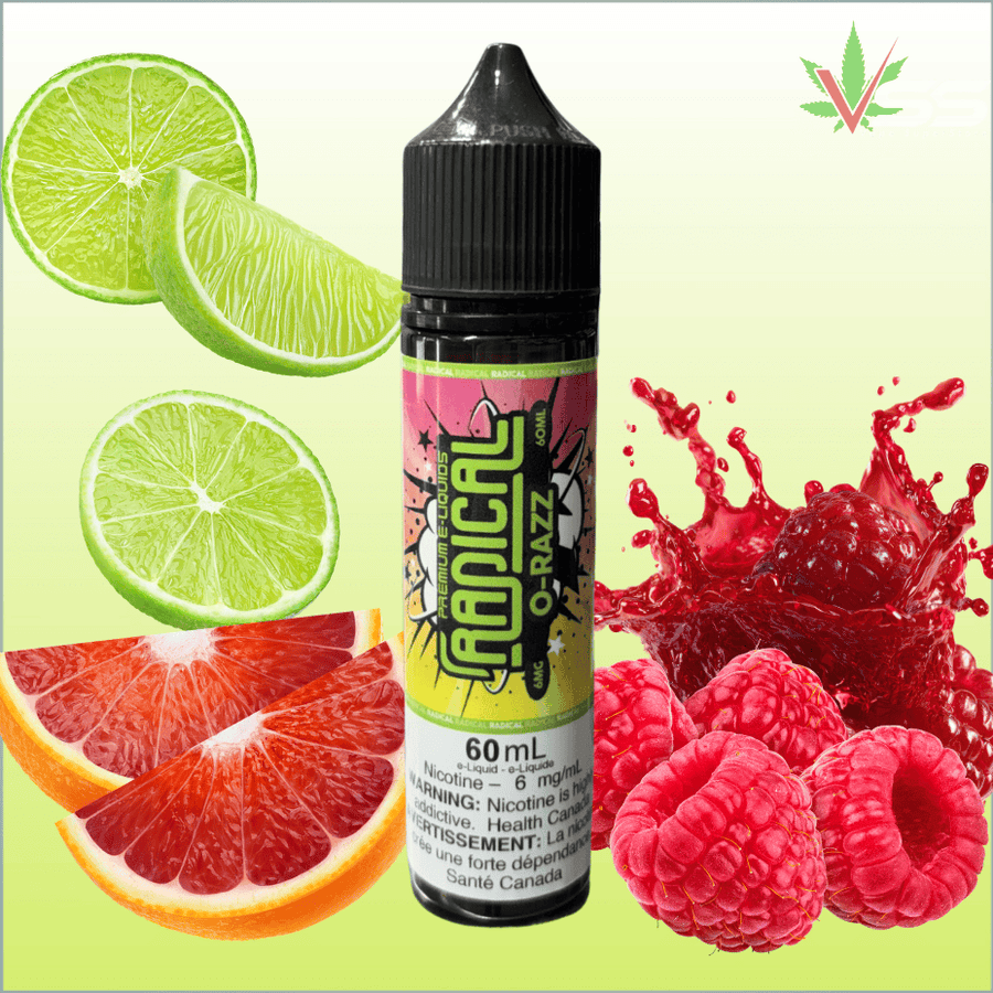 O-Razz by Radical E-liquid-60ml 60mL / 3mg Winkler Vape SuperStore and Bong Shop Manitoba Canada