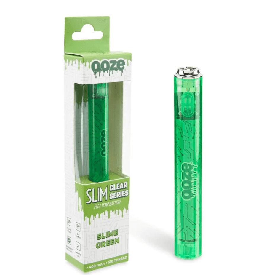 OOZE 510 Batteries 400mAh / Green Ooze Slim Transparent Series 510 Battery Ooze Slim Transparent Series 510 Battery - Winkler Vape SuperStore