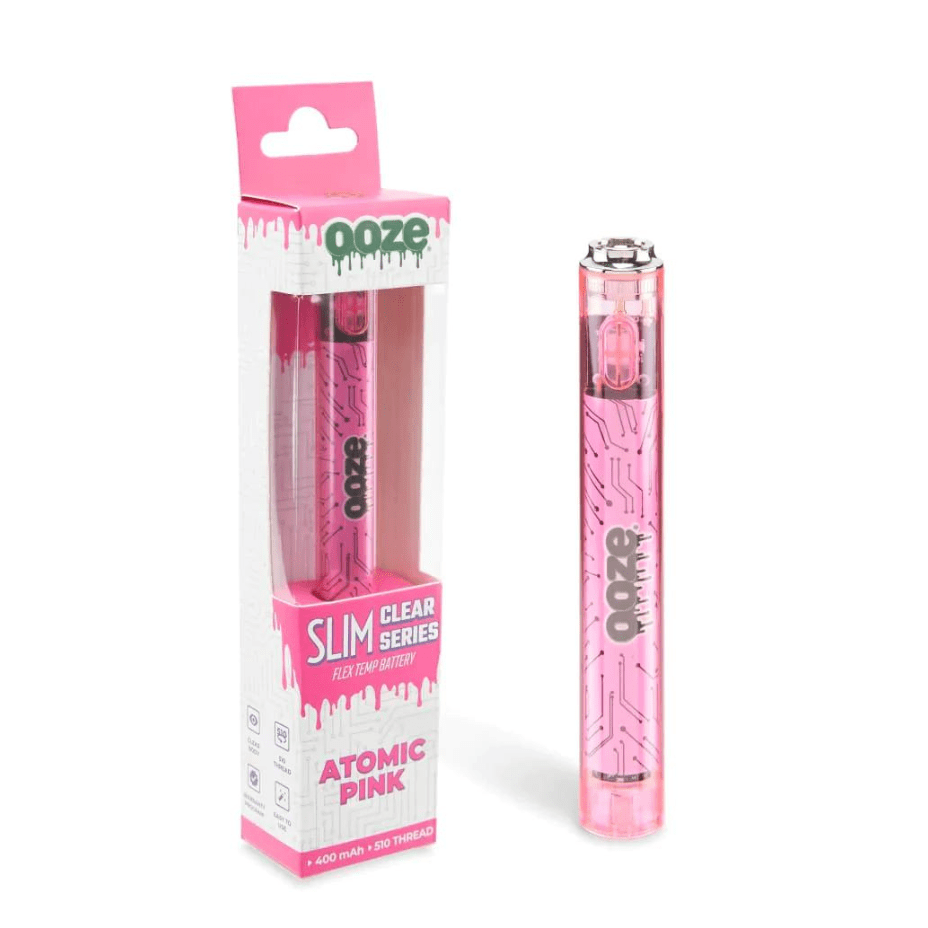 OOZE 510 Batteries 400mAh / Pink Ooze Slim Transparent Series 510 Battery Ooze Slim Transparent Series 510 Battery - Winkler Vape SuperStore