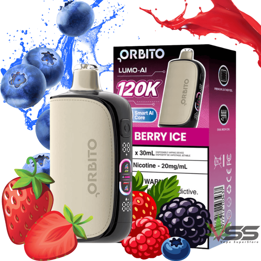 Orbito Lumo-AI 120K Disposable Vape-Berry Ice 120000 Puffs / 20mg Winkler Vape SuperStore and Bong Shop Manitoba Canada