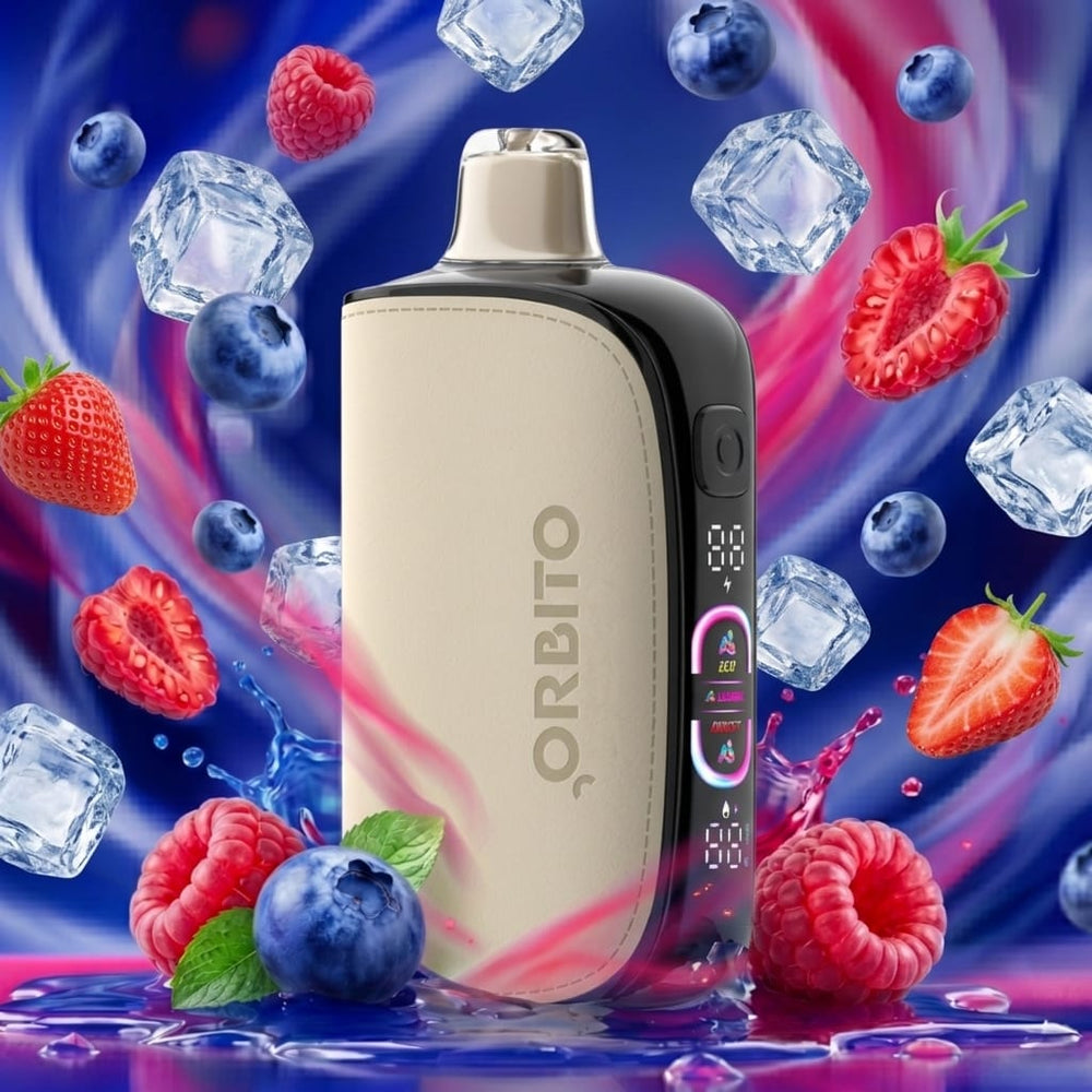 Orbito Lumo-AI 120K Disposable Vape-Blueberry Raspberry Strawberry Ice 120000 Puffs / 20mg Winkler Vape SuperStore and Bong Shop Manitoba Canada