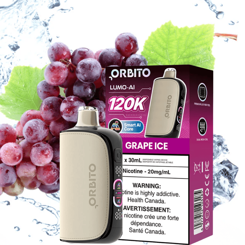 Orbito Lumo-AI 120K Disposable Vape-Grape Ice 120000 / 20mg Winkler Vape SuperStore and Bong Shop Manitoba Canada