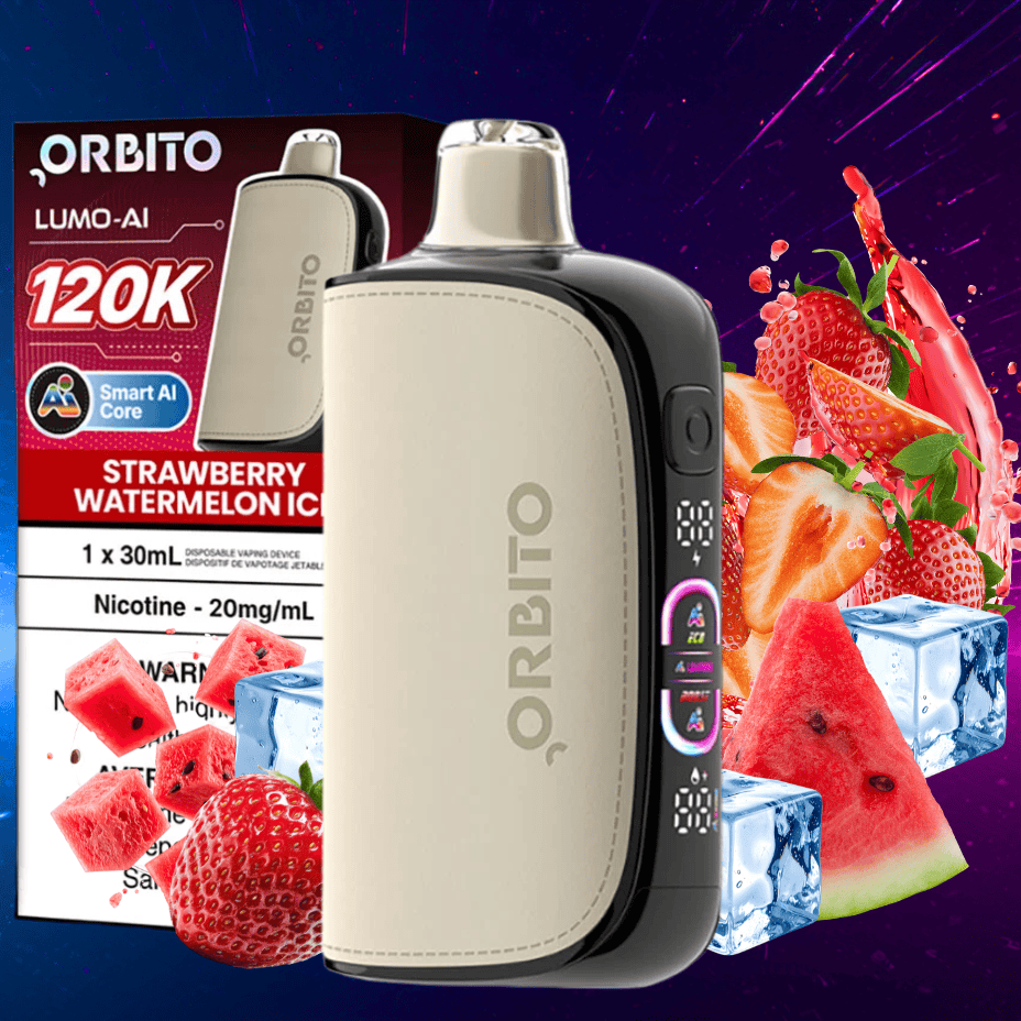 Orbito Lumo-AI 120K Disposable Vape-Strawberry Watermelon Ice 120000 / 20mg Winkler Vape SuperStore and Bong Shop Manitoba Canada