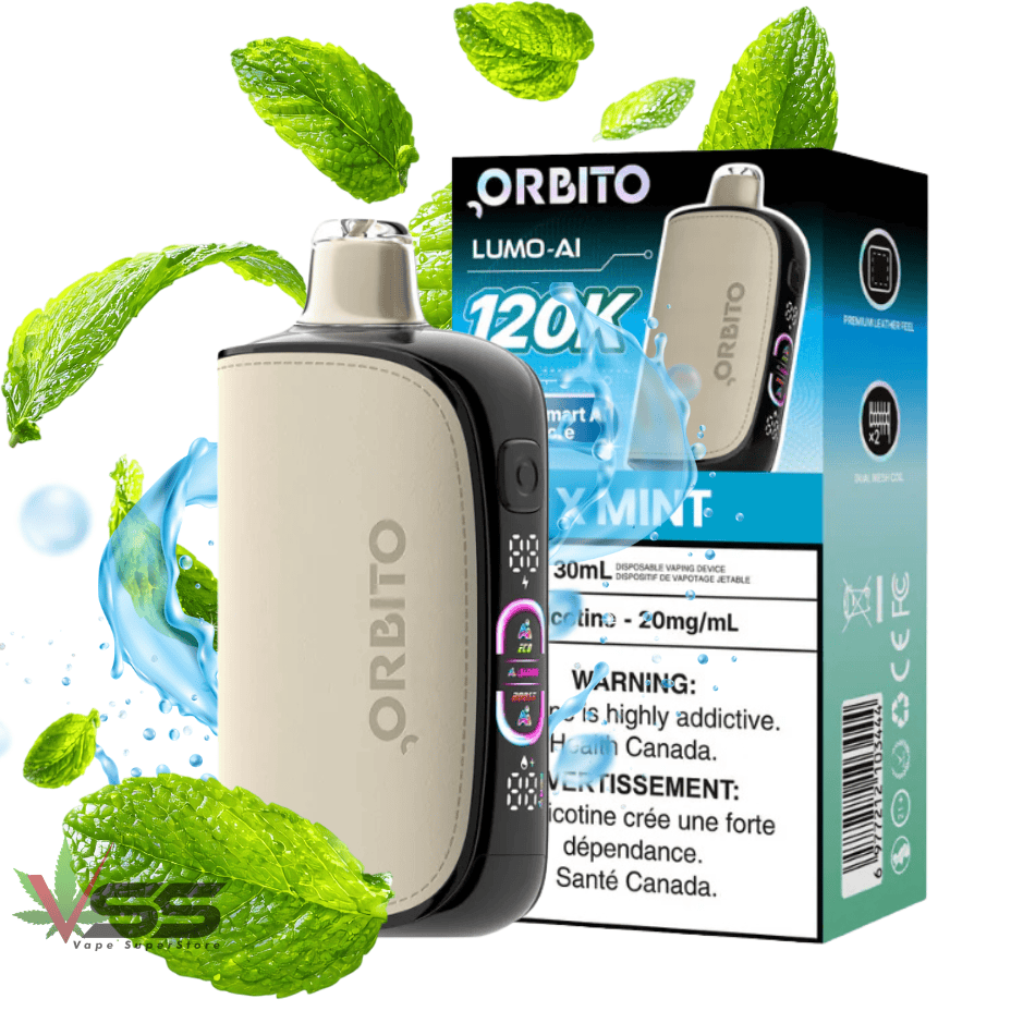 Orbito Lumo-AI 120K Disposable Vape-X Mint 120000 Puffs / 20mg Winkler Vape SuperStore and Bong Shop Manitoba Canada