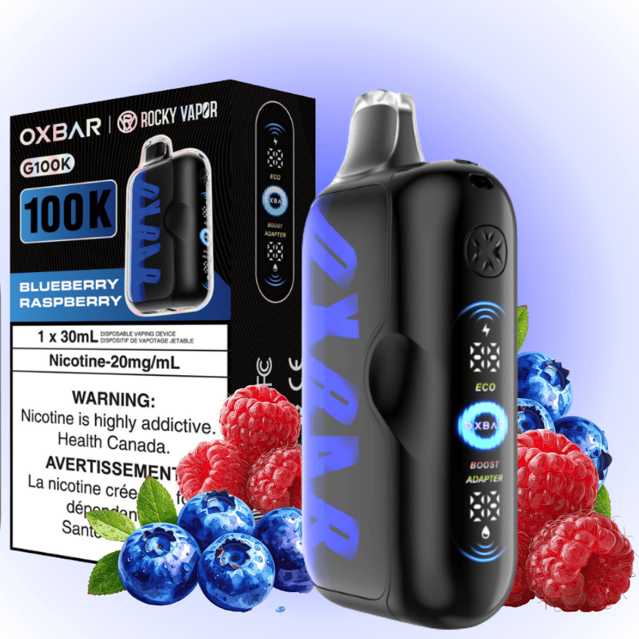 Oxbar G100K Disposable Vape - Blueberry Raspberry 100K / 20mg Winkler Vape SuperStore and Bong Shop Manitoba Canada