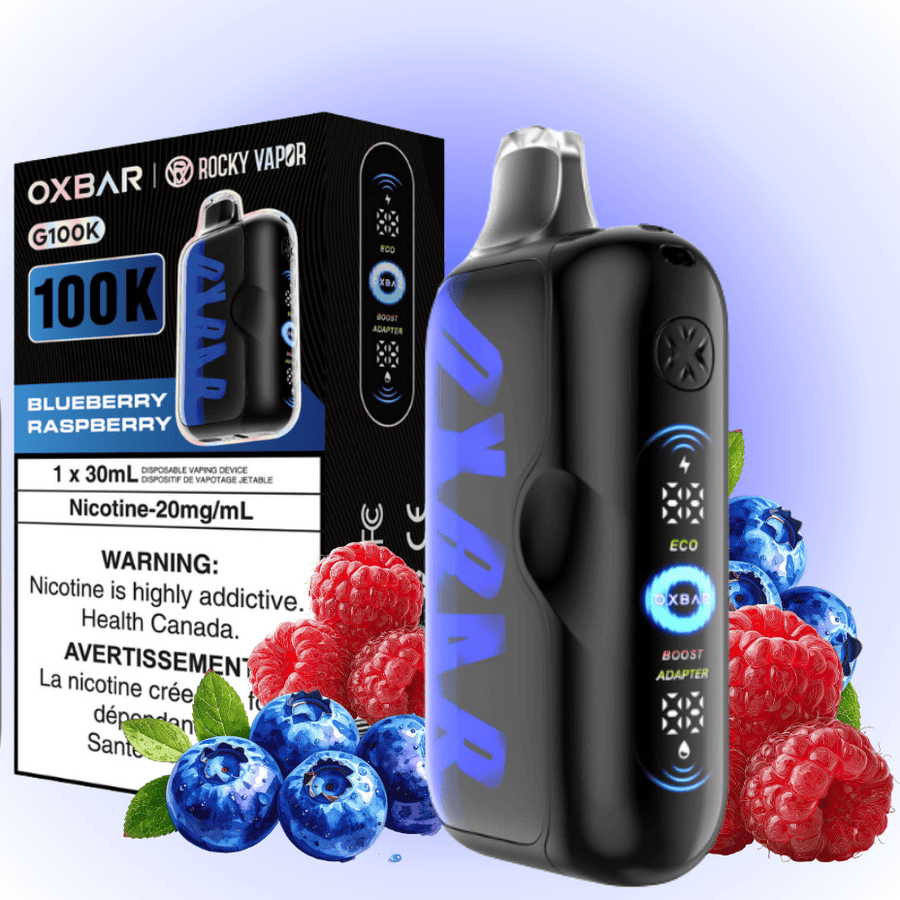 Oxbar G100K Disposable Vape - Blueberry Raspberry 100K / 20mg Winkler Vape SuperStore and Bong Shop Manitoba Canada