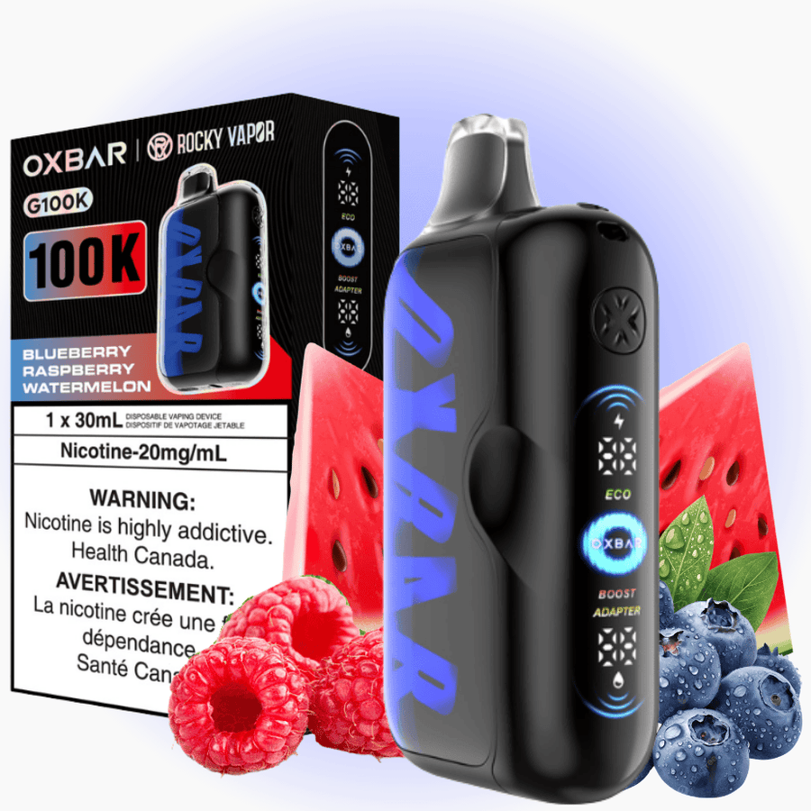 Oxbar G100K Disposable Vape - Blueberry Raspberry Watermelon 100K / 20mg Winkler Vape SuperStore and Bong Shop Manitoba Canada