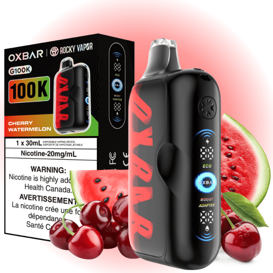Oxbar G100K Disposable Vape - Cherry Watermelon 100K / 20mg Winkler Vape SuperStore and Bong Shop Manitoba Canada