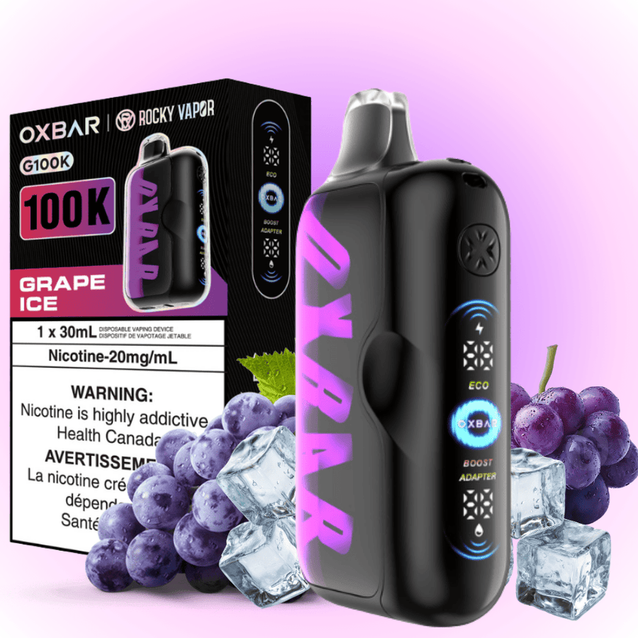 Oxbar G100K Disposable Vape - Grape Ice 100K / 20mg Winkler Vape SuperStore and Bong Shop Manitoba Canada