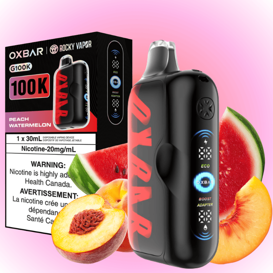 Oxbar G100K Disposable Vape - Peach Watermelon 100K / 20mg Winkler Vape SuperStore and Bong Shop Manitoba Canada