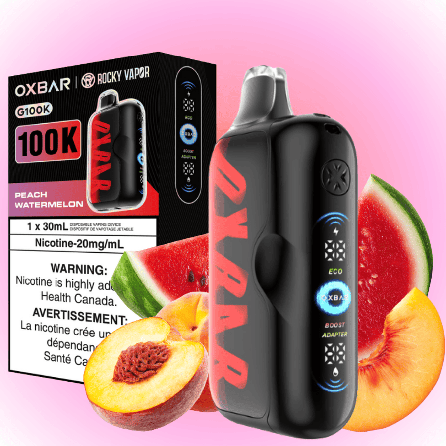 Oxbar G100K Disposable Vape - Peach Watermelon 100K / 20mg Winkler Vape SuperStore and Bong Shop Manitoba Canada