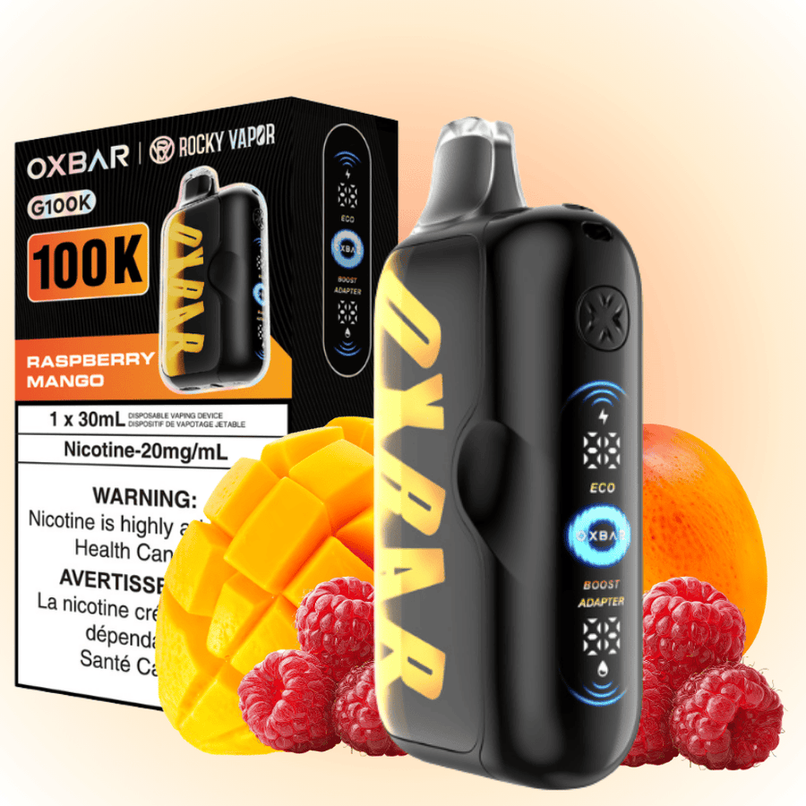 Oxbar G100K Disposable Vape - Raspberry Mango 100K / 20mg Winkler Vape SuperStore and Bong Shop Manitoba Canada