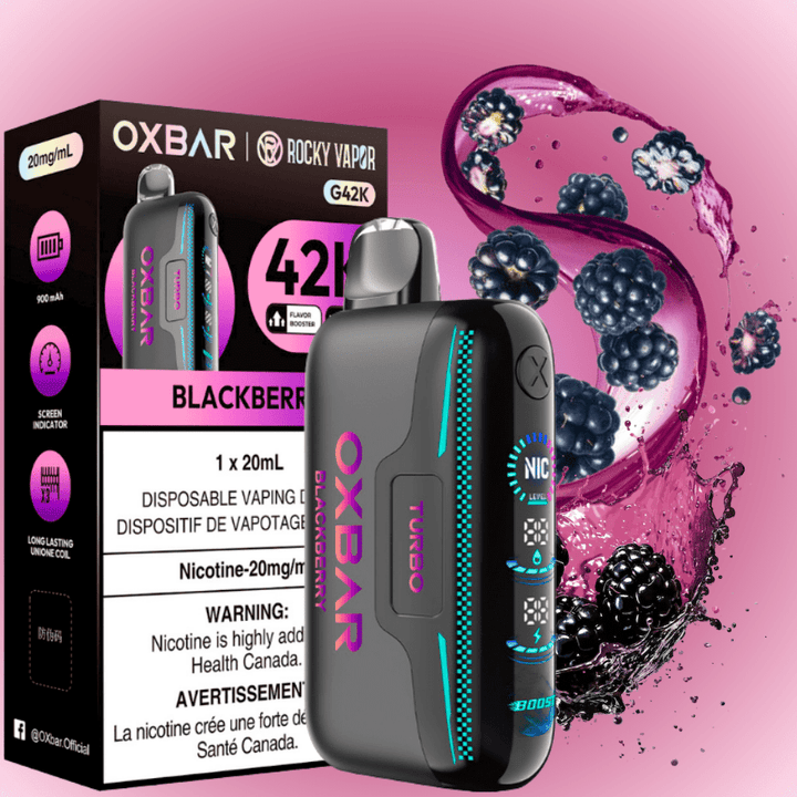Oxbar G42k Disposable Vape-Blackberry 20mg / 42000 Puffs Airdrie Vape SuperStore and Bong Shop Alberta Canada
