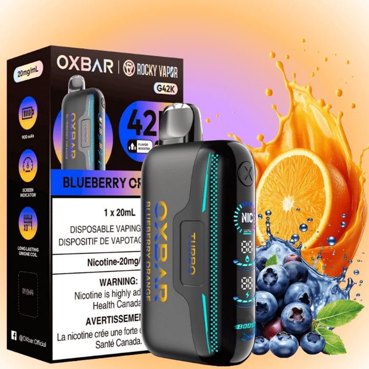 Oxbar G42k Disposable Vape-Blueberry Orange 20mg / 42000 Puffs Airdrie Vape SuperStore and Bong Shop Alberta Canada