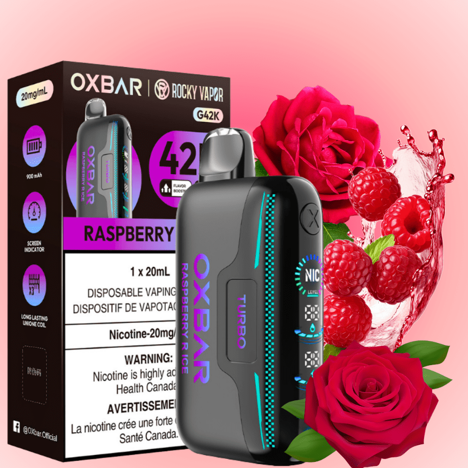 Oxbar G42k Disposable Vape-Raspberry R Ice 20mg / 42000 Puffs Airdrie Vape SuperStore and Bong Shop Alberta Canada