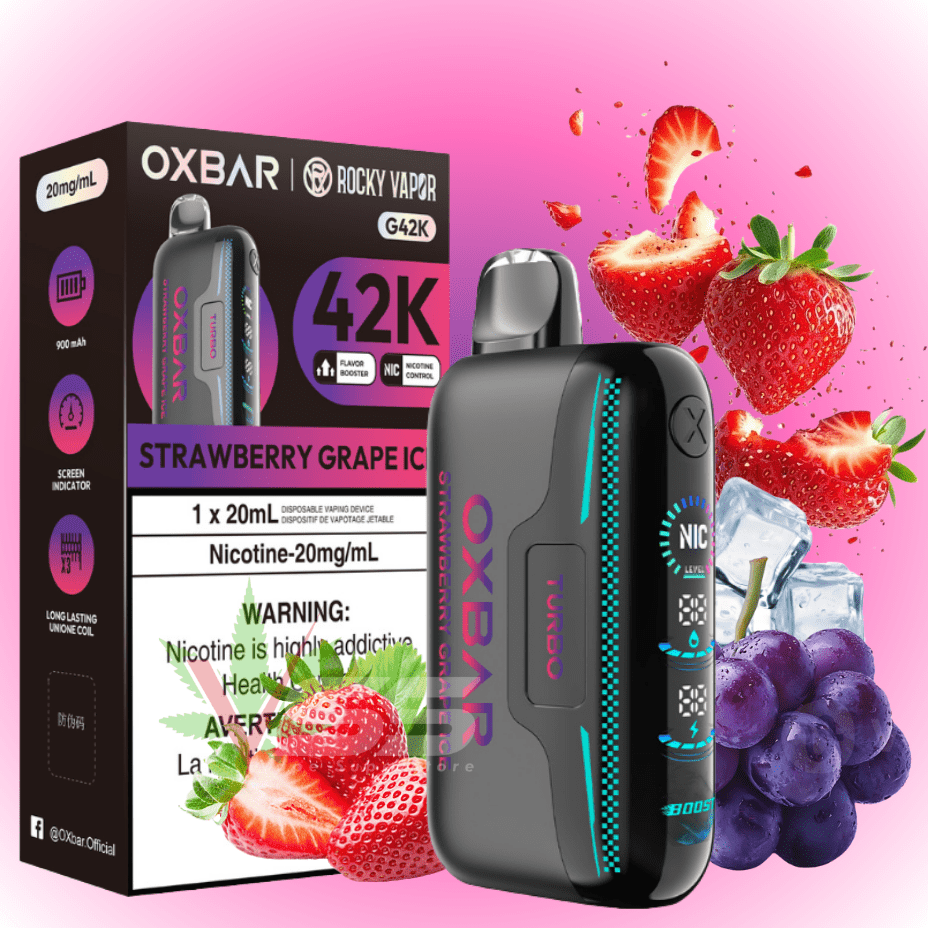 Oxbar G42k Disposable Vape-Strawberry Grape Ice 20mg / 42000 Winkler Vape SuperStore and Bong Shop Manitoba Canada