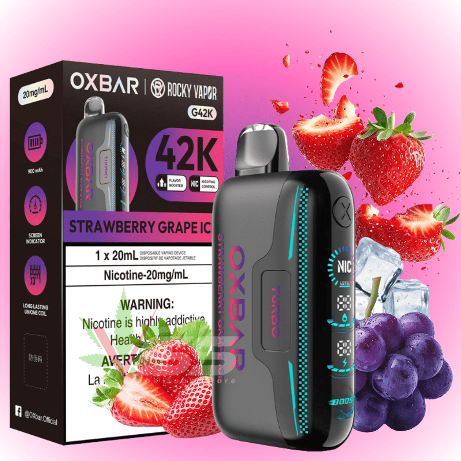 Oxbar G42k Disposable Vape-Strawberry Grape Ice 20mg / 42000 Winkler Vape SuperStore and Bong Shop Manitoba Canada