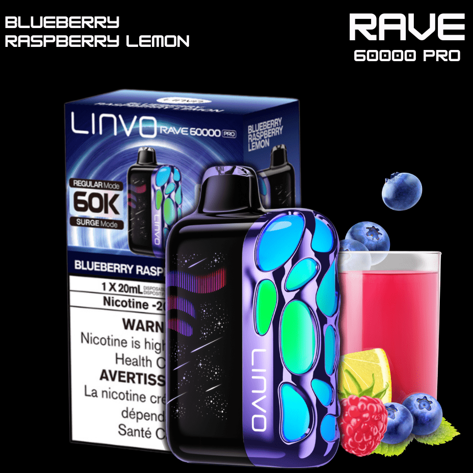 Oxbar Linvo Rave 60k Disposable Vape-Blueberry Raspberry Winkler Vape SuperStore and Bong Shop Manitoba Canada