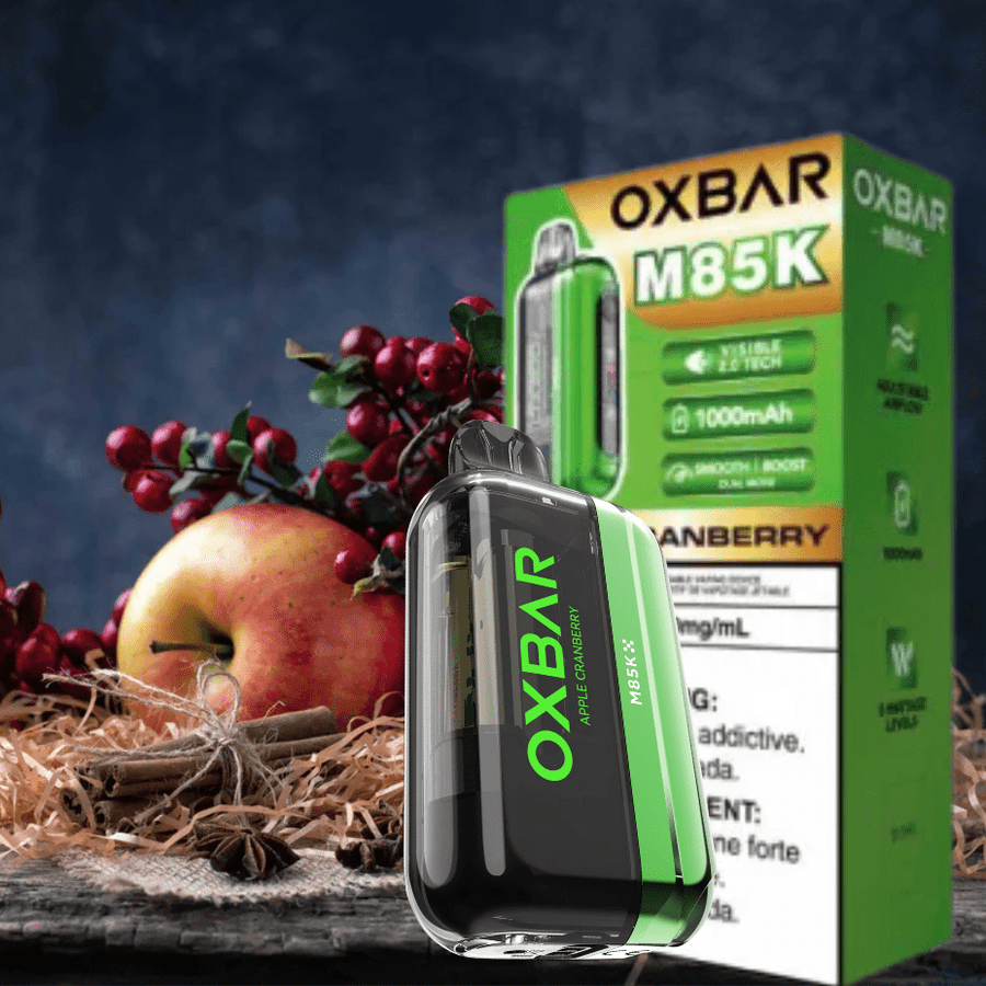 Oxbar M85K Disposable Vape - Apple Cranberry 20mg / 85000 Puffs Winkler Vape SuperStore and Bong Shop Manitoba Canada
