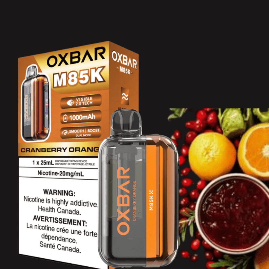 Oxbar M85K Disposable Vape - Cranberry Orange 20mg / 85000 Puffs Winkler Vape SuperStore and Bong Shop Manitoba Canada