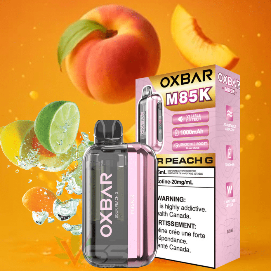 Oxbar M85K Disposable Vape - Sour Peach G 20mg/ml / 85000 Winkler Vape SuperStore and Bong Shop Manitoba Canada
