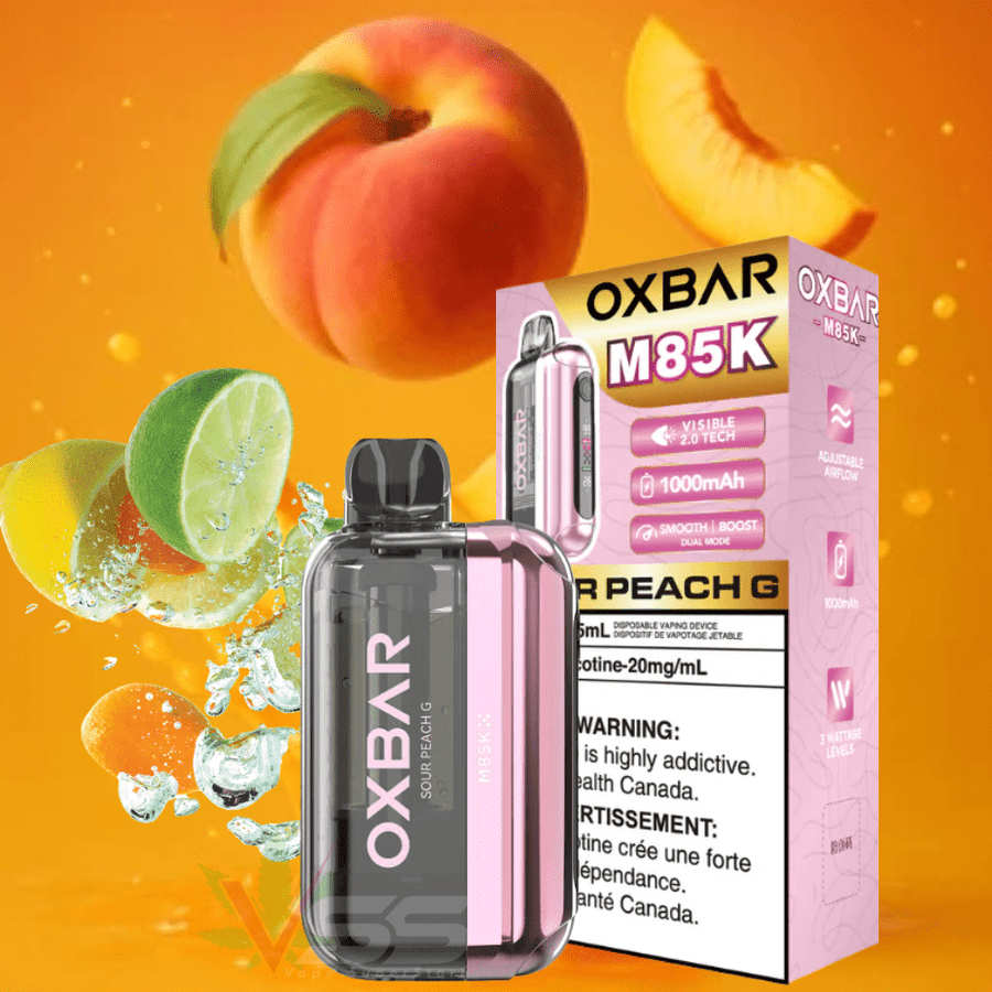 Oxbar M85K Disposable Vape - Sour Peach G 20mg/ml / 85000 Winkler Vape SuperStore and Bong Shop Manitoba Canada