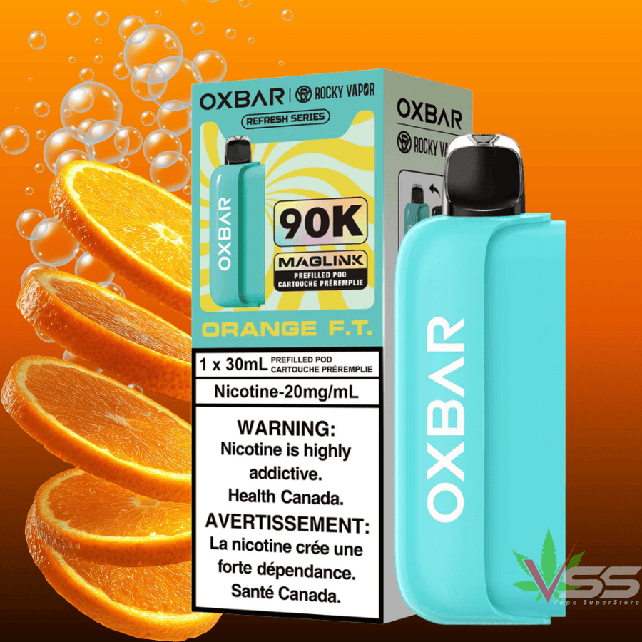 Oxbar Maglink 90K Closed Pods-Orange F.T 90000 Puffs / 20mg Winkler Vape SuperStore and Bong Shop Manitoba Canada