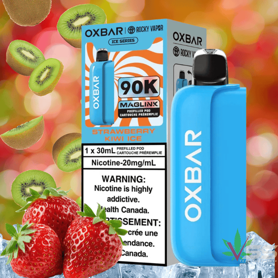 Oxbar Maglink 90K Closed Pods-Strawberry Kiwi Ice 90000 Puffs / 20mg Winkler Vape SuperStore and Bong Shop Manitoba Canada