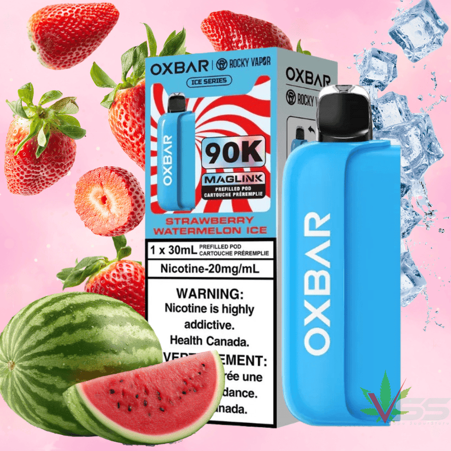 Oxbar Maglink 90K Closed Pods-Strawberry Watermelon Ice 90000 Puffs / 20mg Winkler Vape SuperStore and Bong Shop Manitoba Canada